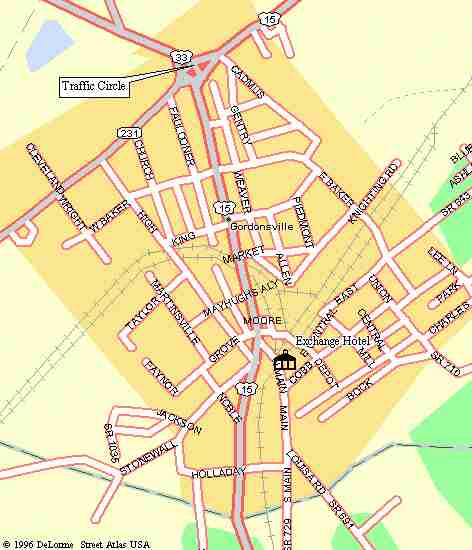 Gordonsville Map